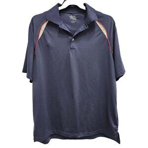 Snake Eyes Player Performance Mens Polo Shirt Large Navy Blue Short Sleeve Golf